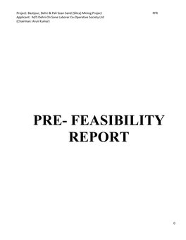 Pre- Feasibility Report