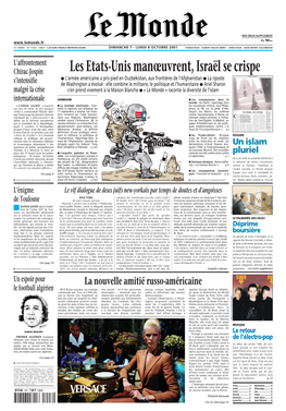 LE MONDE/PAGES&lt;UNE&gt;