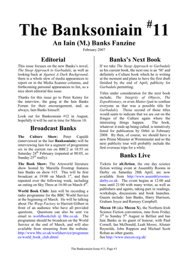 The Banksoniain #11 an Iain (M.) Banks Fanzine February 2007