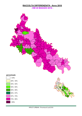 RACCOLTA DIFFERENZIATA - Anno 2018 - DM 26 MAGGIO 2016