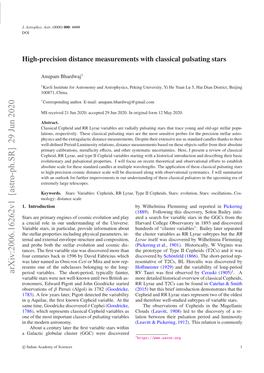 High-Precision Distance Measurements with Classical Pulsating Stars