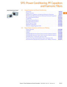 SPD, Power Conditioning, PF Capacitors and Harmonic Filters