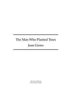 The Man Who Planted Trees Jean Giono