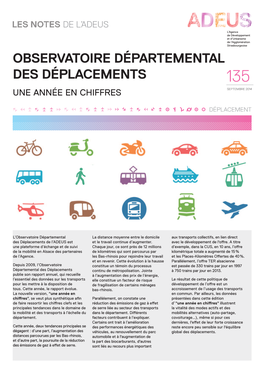 Observatoire Départemental Des Déplacements 135 Une Année En Chiffres SEPTEMBRE 2014