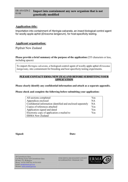 ERMA200686 FINAL Application to Import H. Calcarata.Pdf