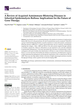 A Review of Acquired Autoimmune Blistering Diseases in Inherited Epidermolysis Bullosa: Implications for the Future of Gene Therapy