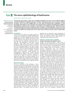Review the Neuro-Ophthalmology of Head Trauma