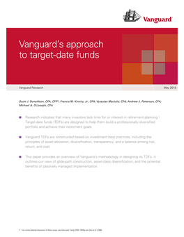 Vanguard's Approach to Target-Date Funds