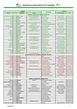 Liste Des Centres Équestres