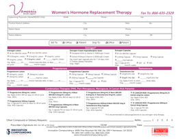 Women's Hormone Replacement Therapy