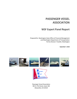 Passenger Vessel Association (PVA) Expert Panel Report