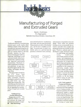 Manufacturing of Forged and Extruded Gears