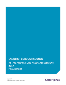 Eastleigh Borough Council Retail and Leisure Needs Assessment 2017 Final Report