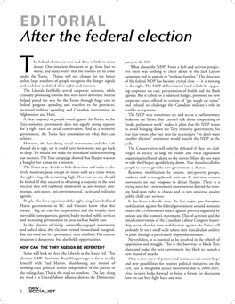 EDITORIAL After the Federal Election