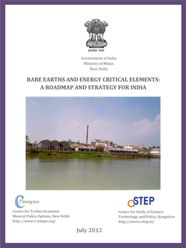 Rare Earths and Energy Critical Elements