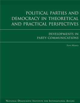 Political Parties and Democracy in Theoretical and Practical Perspectives