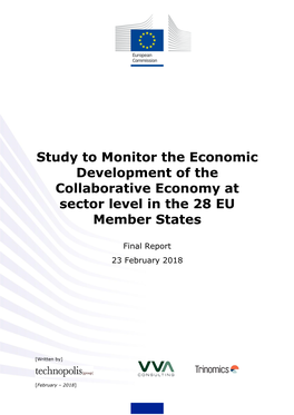 Study to Monitor the Economic Development of the Collaborative Economy at Sector Level in the 28 EU Member States
