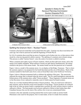 Splitting the Uranium Atom – Nuclear Fission Speaker's Notes for The