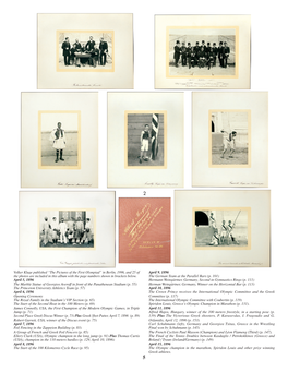Volker Kluge Published “The Pictures of the First Olympiad”