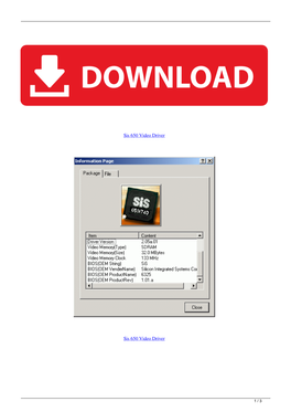 Sis 650 Video Driver