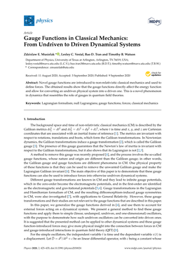 Gauge Functions in Classical Mechanics: from Undriven to Driven Dynamical Systems