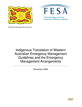 FESA Indigenous Translation Project Consultancy Report