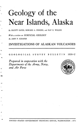 Geology of the Near Islands, Alaska