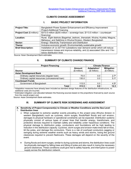 Climate Change Assessment