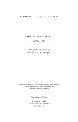 Edwin Bret Hart 1874-1953