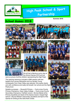 Sports Newsletter Summer 2018
