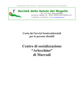 Carta Dei Servizi Centro Diurno Arlecchino