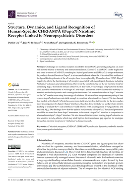 Structure, Dynamics, and Ligand Recognition of Human-Specific CHRFAM7A (Dup7) Nicotinic Receptor Linked to Neuropsychiatric Diso