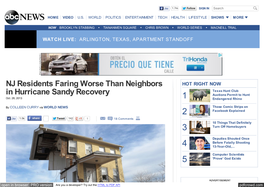 New Jersey Residents Still Waiting for Hurricane Sandy Rebuilding Money