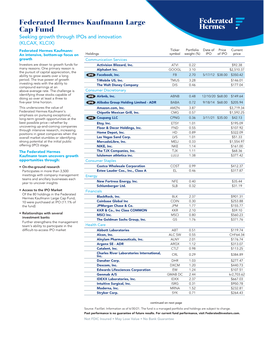 Federated Hermes Kaufmann Large Cap Fund