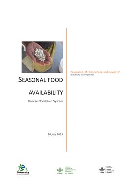 Seasonal Food Availability