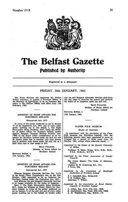 The Belfast Gazette Published Dp Flutboritp