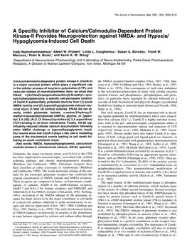 A Specific Inhibitor of Calcium/Calmodulin-Dependent