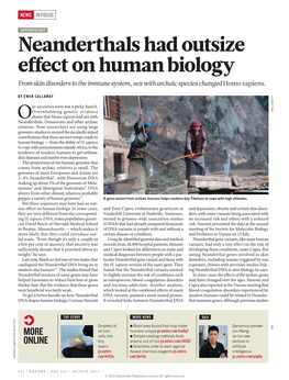 Neanderthals Had Outsize Effect on Human Biology from Skin Disorders to the Immune System, Sex with Archaic Species Changed Homo Sapiens