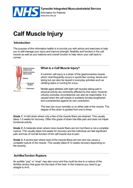 Calf Muscle Injury