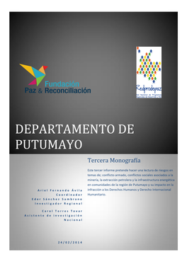 DEPARTAMENTO DE PUTUMAYO Tercera Monografía