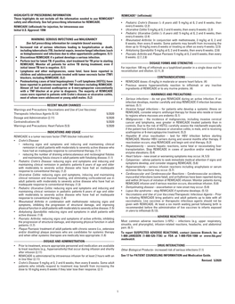 1 HIGHLIGHTS of PRESCRIBING INFORMATION These Highlights Do Not Include All the Information Needed to Use REMICADE® Safely