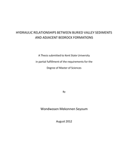 Hydraulic Relationships Between Buried Valley Sediments and Adjacent Bedrock Formations