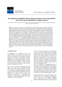 Development of Inundation Map for Bantayan Island, Cebu Using Delft3d- Flow Storm Surge Simulations of Typhoon Haiyan