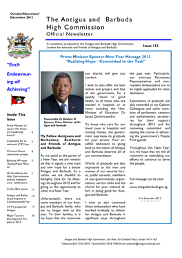 The Antigua and Barbuda High Commission Official Newsletter