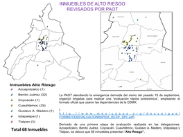 INMUEBLES DE ALTO RIESGO REVISADOS POR PAOT Total 68