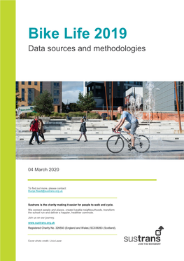 Bike Life 2019 Data Sources and Methodologies