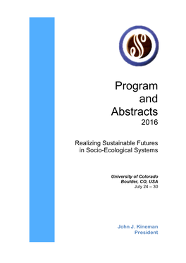 Program and Abstracts 2016