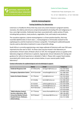 Listeria Monocytogenes