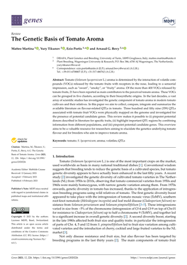 The Genetic Basis of Tomato Aroma