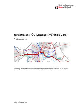 Netzstrategie ÖV Kernagglomeration Bern, Synthesebericht